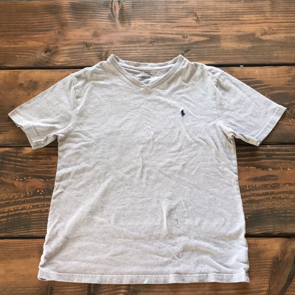 Boys grey polo Ralph Lauren T-shirt